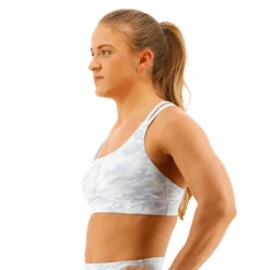 TYR GYM - Womens White Camo Duel Strap Sports Bra -Pool Wear FGDSWC3A 100 alt03
