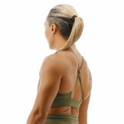 TYR GYM - Womens Olive Night High Neck Sports Bra -Pool Wear FGHSOL3A 932 alt04
