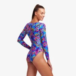 Funkita Ladies Peacock Paradise Long Shot One Piece -Pool Wear FKS060L PEACOCK PARADISE 08