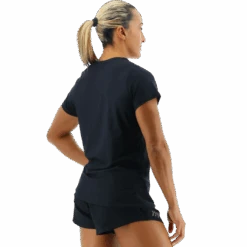 TYR Airtec™ Women's Short Sleeve Tee - Black -Pool Wear FPTSO3A 001 alt05