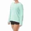 TYR Womens SunDefense Mint Long Sleeve Shirt -Pool Wear TSFLS7A 332 alt05
