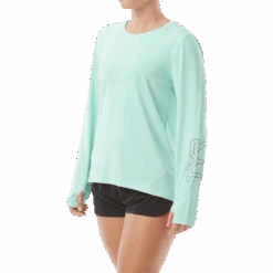 TYR Womens SunDefense Mint Long Sleeve Shirt