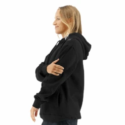 TYR Womens Outline Logo Hoodie Black/Silver -Pool Wear TYRWHB3A 064 alt04