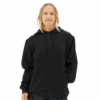 TYR Womens Outline Logo Hoodie Black/Silver -Pool Wear TYRWHB3A 064 main01