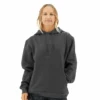 TYR Womens Outline Logo Hoodie Charcoal/Silver -Pool Wear TYRWHB3A 952 main01