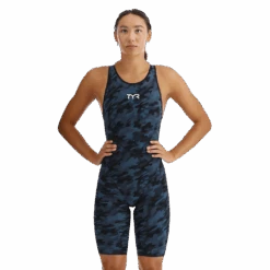 TYR Venzo Camo Deep Teal Closed Back Race Suit