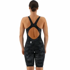 TYR Venzo Camo Black Open Back Race Suit -Pool Wear VZCOB6A 001 main02 7e9161f4 f654 4a37 abf8 64fa052fc843