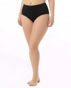 TYR Solid High Waist Swim Bottom -Pool Wear bshm7a 001 alt05b