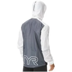 TYR Mens White Elite Windbreaker -Pool Wear mfzw2a 196 alt08