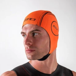 ZONE3 Neoprene Swim Cap -Pool Wear orange neoprene cap 4 1000x 2x ee5498fc deb9 4d3f a66a 03969cfa935f