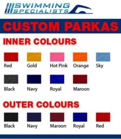 SS Swim Parka 19 SS Swim Parka -Pool Wear parka colours chart 1