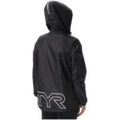 TYR Womens Black Elite Team Windbreaker -Pool Wear wfzw2a 001up alt06 10